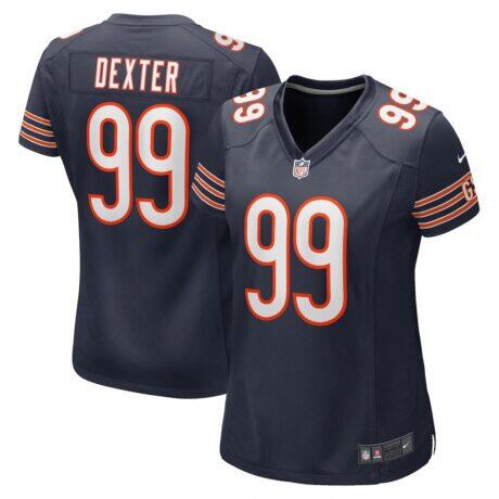Gervon Dexter Sr Chicago Bears Nike Women's Team Game Jersey - Navy - Front View