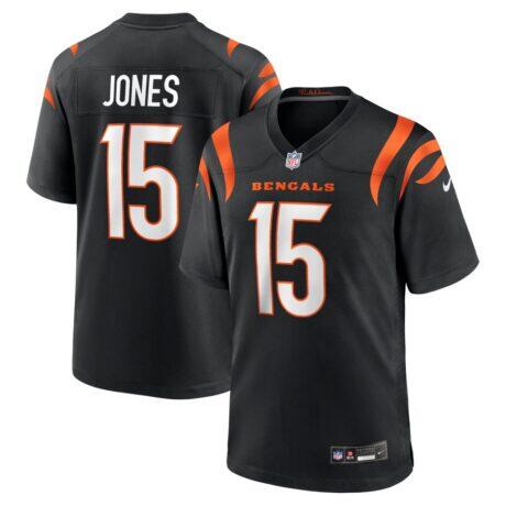 Charlie Jones Cincinnati Bengals Nike Team Game Jersey - Black - Front View