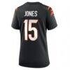 Charlie Jones Cincinnati Bengals Nike Women's Team Game Jersey - Black - Detail View