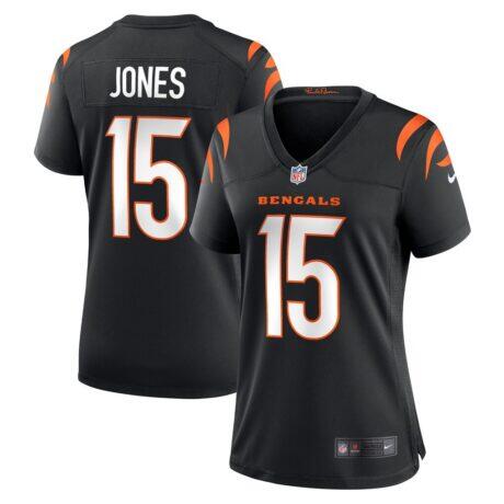 Charlie Jones Cincinnati Bengals Nike Women's Team Game Jersey - Black - Front View