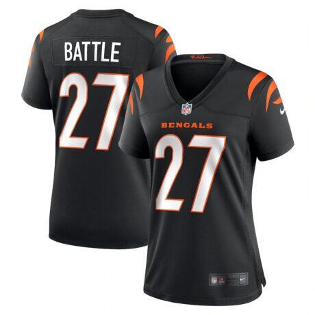 Jordan Battle Cincinnati Bengals Nike Women's Team Game Jersey - Black - Front View