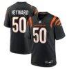 Shaka Heyward Cincinnati Bengals Nike Team Game Jersey - Black - Front View