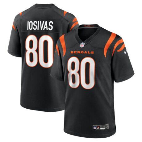 Andrei Iosivas Cincinnati Bengals Nike Team Game Jersey - Black - Front View