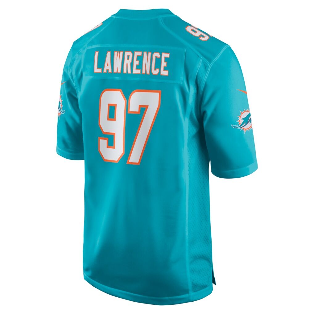 Rashard Lawrence Miami Dolphins Nike Team Game Jersey -  Aqua