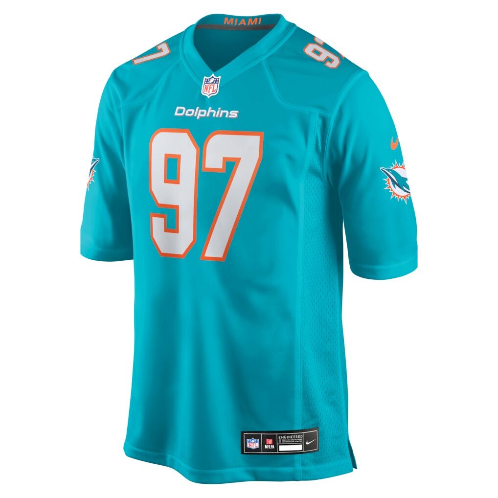 Rashard Lawrence Miami Dolphins Nike Team Game Jersey -  Aqua