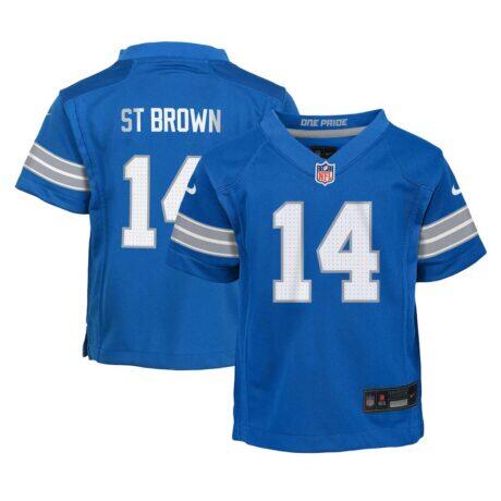 Amon-Ra St. Brown Detroit Lions Nike Toddler Player Game Jersey - Blue - Front View