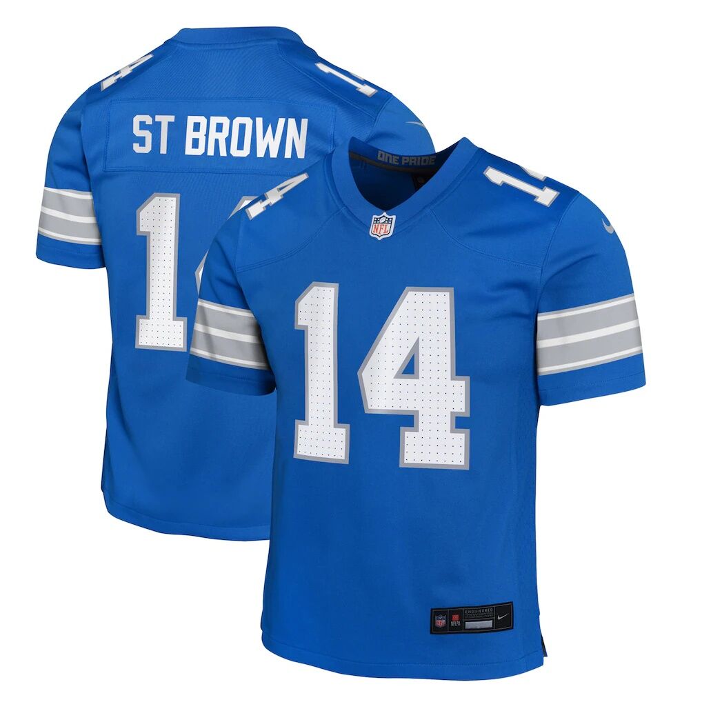 Amon-Ra St. Brown Detroit Lions Nike Youth Game Jersey