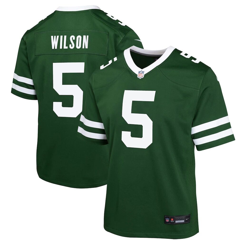 Garrett Wilson New York Jets Nike Youth Game Jersey