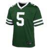 Garrett Wilson New York Jets Nike Youth Game Jersey - Green - Side View