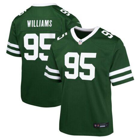 Quinnen Williams New York Jets Nike Youth Game Jersey - Green - Front View