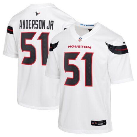 Will Anderson Jr. Houston Texans Nike Youth Game Jersey - White - Front View