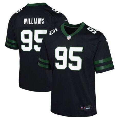 Quinnen Williams New York Jets Nike Youth Game Jersey - Black - Front View