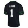 Ahmad Sauce Gardner New York Jets Nike Youth Game Jersey - Black - Detail View