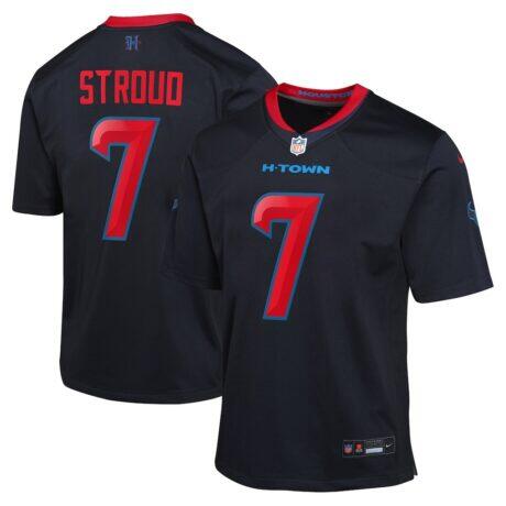 C.J. Stroud Houston Texans Nike Youth Game Jersey - Navy - Front View