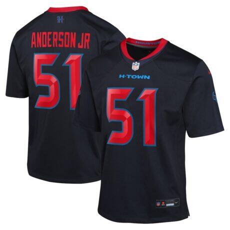 Will Anderson Jr. Houston Texans Nike Youth Game Jersey - Navy - Front View