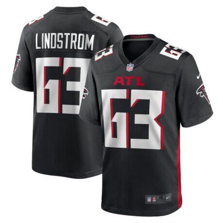 Chris Lindstrom Atlanta Falcons Nike Team Game Jersey - Black - Front View