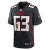 Chris Lindstrom Atlanta Falcons Nike Team Game Jersey - Black - Side View
