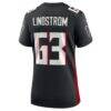 Chris Lindstrom Atlanta Falcons Nike Women's Team Game Jersey - Black - Detail View