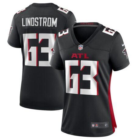 Chris Lindstrom Atlanta Falcons Nike Women's Team Game Jersey - Black - Front View