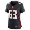 Chris Lindstrom Atlanta Falcons Nike Women's Team Game Jersey - Black - Side View
