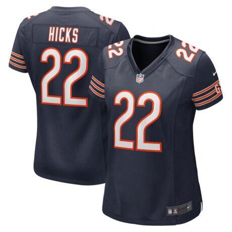 Elijah Hicks Chicago Bears Nike Women's Team Game Jersey - Navy - Front View