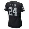 Marcus Peters Las Vegas Raiders Nike Women's Team Game Jersey - Black - Detail View