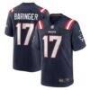 Bryce Baringer New England Patriots Nike Team Game Jersey - Navy - Front View