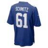 John Michael Schmitz New York Giants Nike Team Game Jersey - - Detail View
