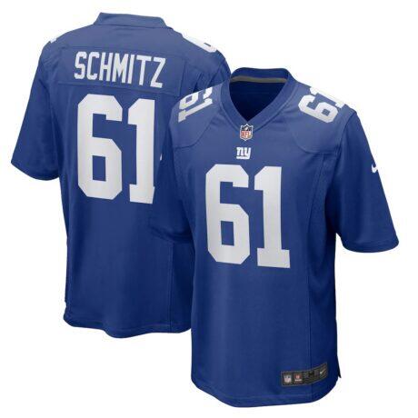 John Michael Schmitz New York Giants Nike Team Game Jersey - - Front View
