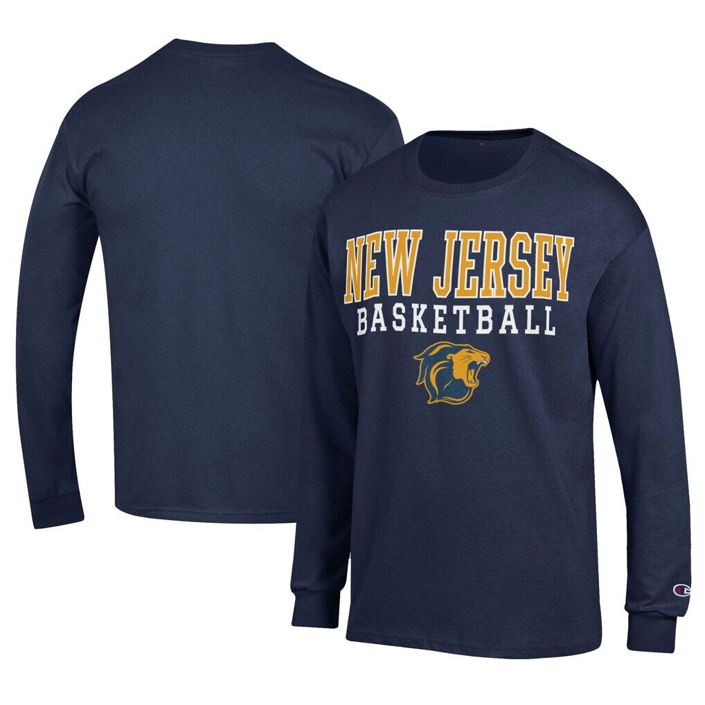 College of New Jersey Lions Champion Icon Logo Basketball Jersey Long Sleeve T-Shirt
