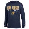 College of New Jersey Lions Champion Icon Logo Basketball Jersey Long Sleeve T-Shirt - Navy - Side View