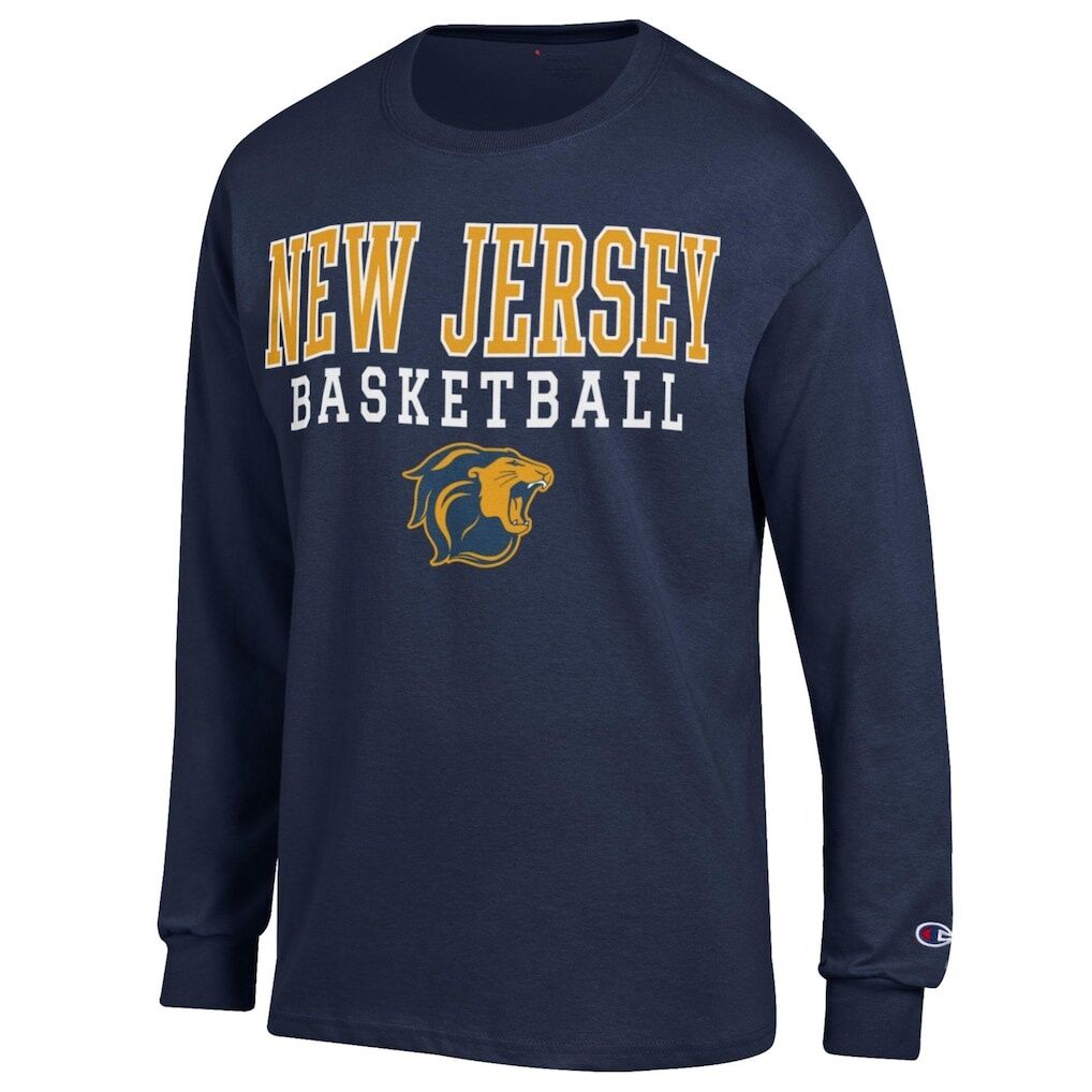 College of New Jersey Lions Champion Icon Logo Basketball Jersey Long Sleeve T-Shirt