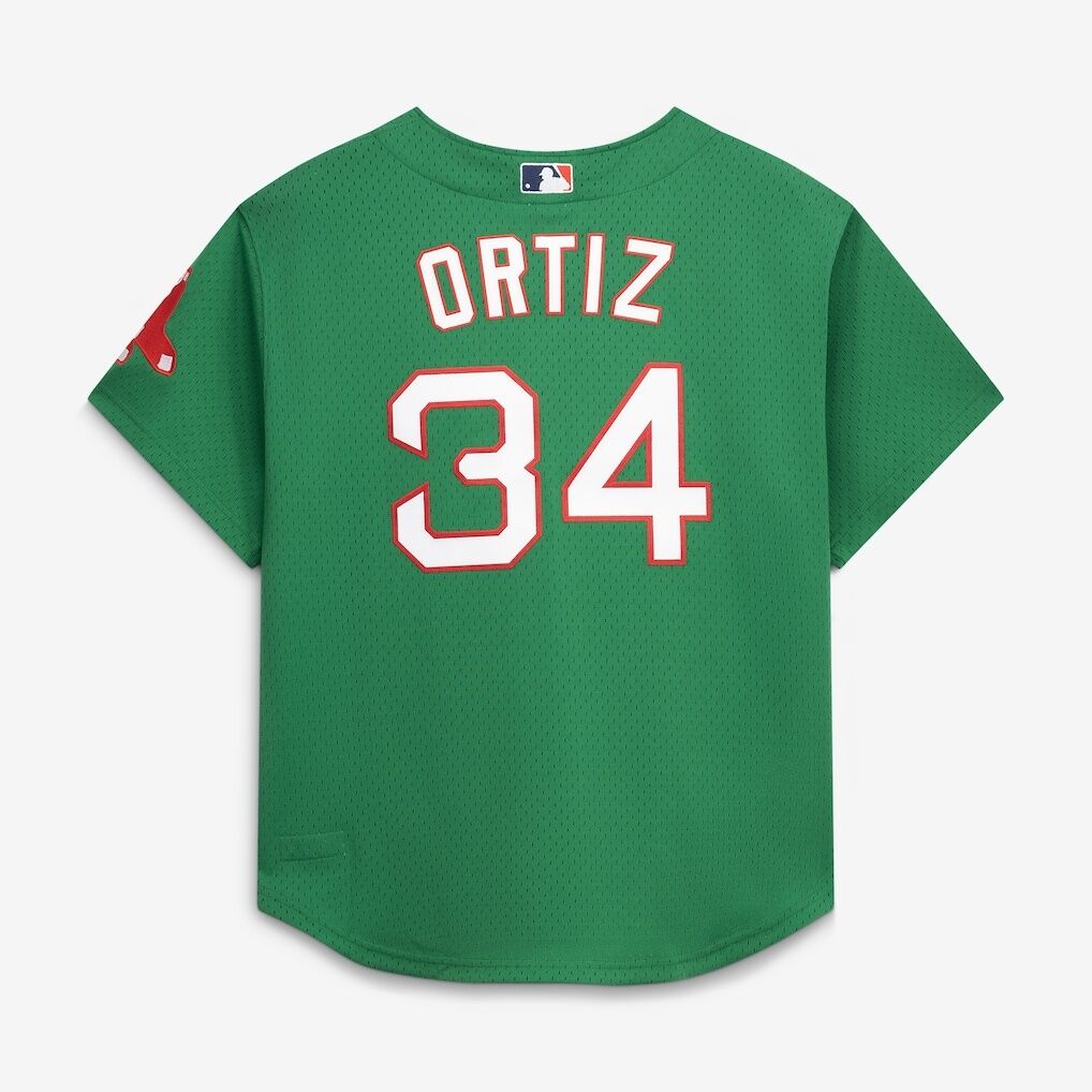 David Ortiz Boston Red Sox Mitchell & Ness Cooperstown Collection Mesh Batting Practice Jersey - Kelly Green