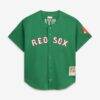 David Ortiz Boston Red Sox Mitchell & Ness Cooperstown Collection Mesh Batting Practice Jersey - Kelly Green - Side View