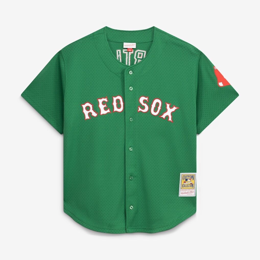 David Ortiz Boston Red Sox Mitchell & Ness Cooperstown Collection Mesh Batting Practice Jersey - Kelly Green