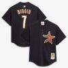 Craig Biggio Houston Astros Mitchell & Ness Authentic Batting Practice Jersey - Black - Front View