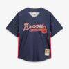 John Smoltz Atlanta Braves Mitchell & Ness Authentic Batting Practice Jersey - Navy - Back View