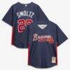John Smoltz Atlanta Braves Mitchell & Ness Authentic Batting Practice Jersey - Navy - Front View