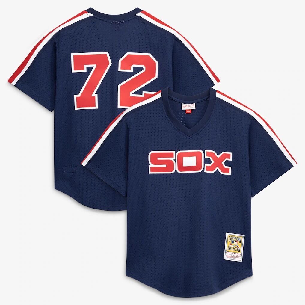 Carlton Fisk Chicago White Sox Mitchell & Ness Authentic Batting Practice Jersey