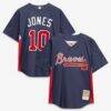Chipper Jones Atlanta Braves Mitchell & Ness Authentic Batting Practice Jersey - Navy - Front View