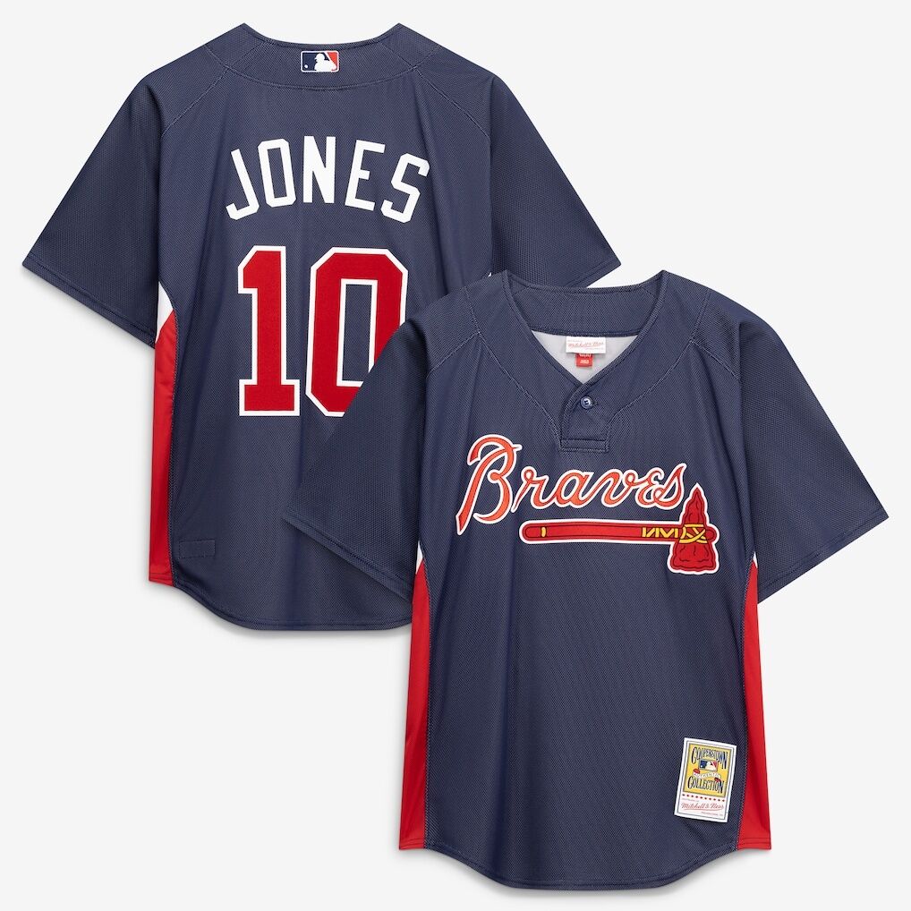 Chipper Jones Atlanta Braves Mitchell & Ness Authentic Batting Practice Jersey