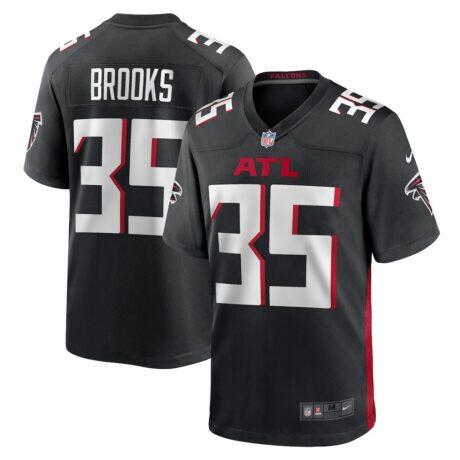 Natrone Brooks Atlanta Falcons Nike Team Game Jersey - Black - Front View