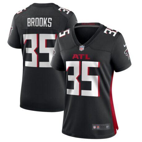 Natrone Brooks Atlanta Falcons Nike Women's Team Game Jersey - Black - Front View