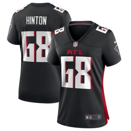 Kyle Hinton Atlanta Falcons Nike Women's Team Game Jersey - Black - Front View