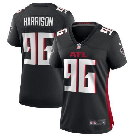 Zach Harrison Atlanta Falcons Nike Women's Team Game Jersey - Black - Front View