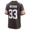 Ronnie Hickman Cleveland Browns Nike Team Game Jersey - Brown - Detail View