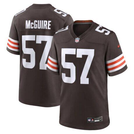 Isaiah McGuire Cleveland Browns Nike Team Game Jersey - Brown - Front View