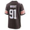 Alex Wright Cleveland Browns Nike Team Game Jersey - Brown - Detail View