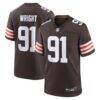 Alex Wright Cleveland Browns Nike Team Game Jersey - Brown - Front View
