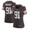 Alex Wright Cleveland Browns Nike Women's Team Game Jersey - Brown - Front View